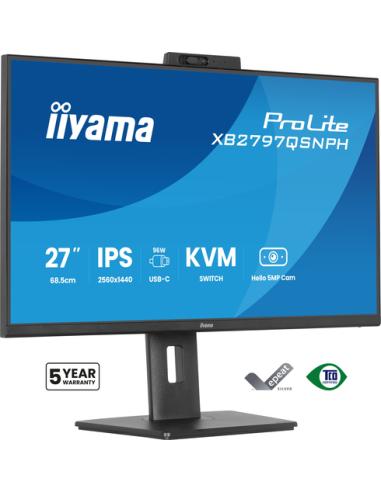 iiyama ProLite XB2797QSNPH-B1 27IN IPS LCD 4MS 2560X1440 350CD/M2 HDMI/DP/USB 2 pantalla para PC 68,6 cm (27") 2560 x 1440 Pixel