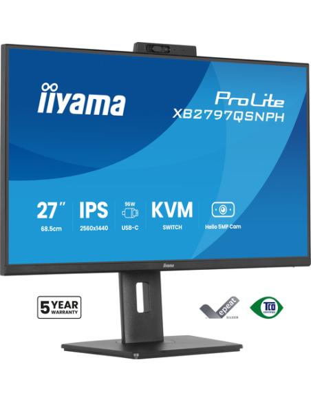 iiyama ProLite XB2797QSNPH-B1 27IN IPS LCD 4MS 2560X1440 350CD/M2 HDMI/DP/USB 2 pantalla para PC 68,6 cm (27") 2560 x 1440 Pixel