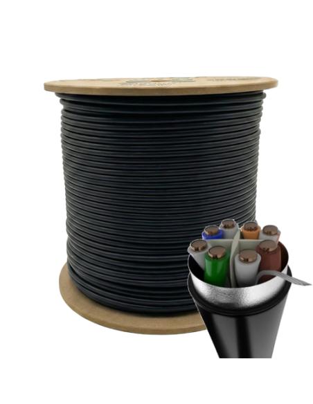 Phasak BOBINA DE CABLE RJ45 FTP PHR 672 CAT.6/ 305M/ GRIS cable de red Negro Cat6 F/UTP (FTP)