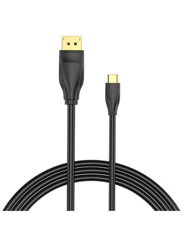 Vention CGYBG adaptador de cable de vídeo 1,5 m USB Tipo C DisplayPort Negro