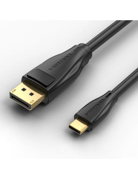 Vention CGYBG adaptador de cable de vídeo 1,5 m USB Tipo C DisplayPort Negro