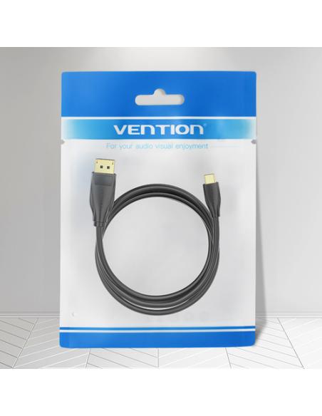 Vention CGYBG adaptador de cable de vídeo 1,5 m USB Tipo C DisplayPort Negro