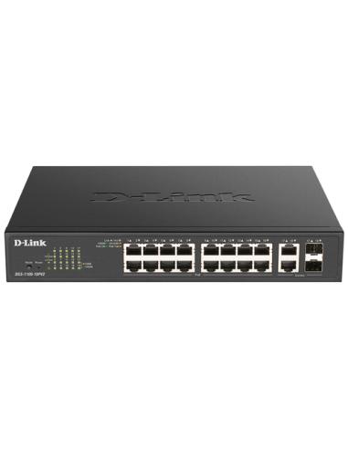 D-Link DGS-1100-18PV2 switch Gestionado L2 Gigabit Ethernet (10/100/1000) Energía sobre Ethernet (PoE) 1U Negro