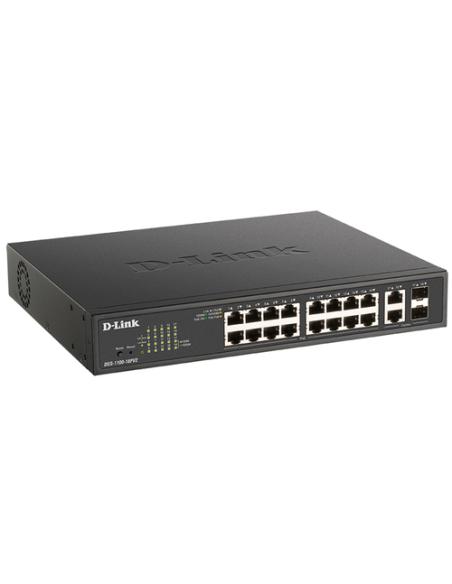 D-Link DGS-1100-18PV2 switch Gestionado L2 Gigabit Ethernet (10/100/1000) Energía sobre Ethernet (PoE) 1U Negro