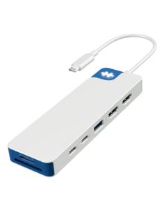 HYPER HD4103BUGL hub de interfaz USB 3.2 Gen 1 (3.1 Gen 1) Type-C 5000 Mbit/s Azul, Blanco