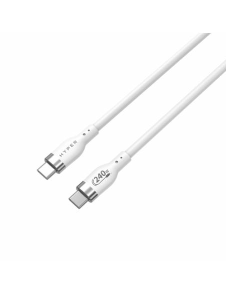 HYPER HJ4001WHGL cable USB USB 2.0 1 m USB C 0,48 Gbit/s 240 W Blanco
