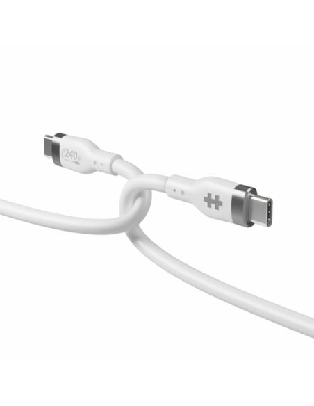 HYPER HJ4001WHGL cable USB USB 2.0 1 m USB C 0,48 Gbit/s 240 W Blanco