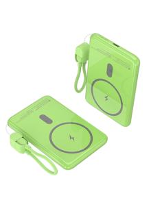 Leotec Power Bank inalámbrico 5000mAh 20W Verde
