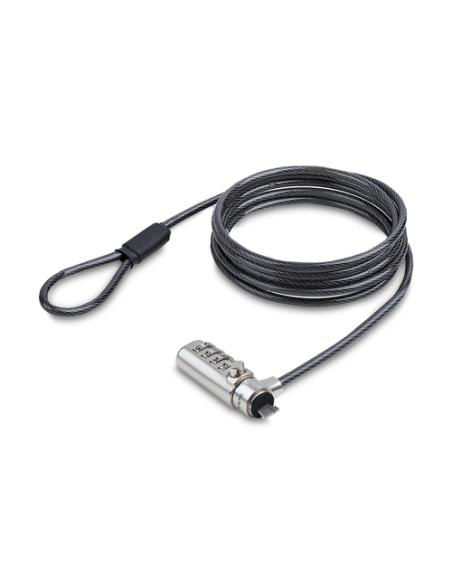 StarTech.com Cable de Seguridad Delgado de Portátil Compatible con K-Slot de 1,5m - Cable Antirrobo para Portátil con Candado de