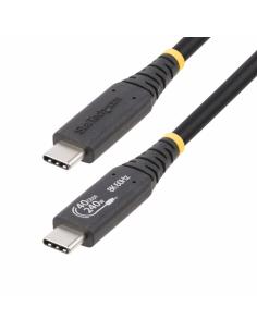 StarTech.com Cable USB4 de 50cm - Cable USB Tipo C Certificado USB-IF - Cable USB-C de 40G - PD 3.1 EPR de 240W - 8K 60Hz - Comp