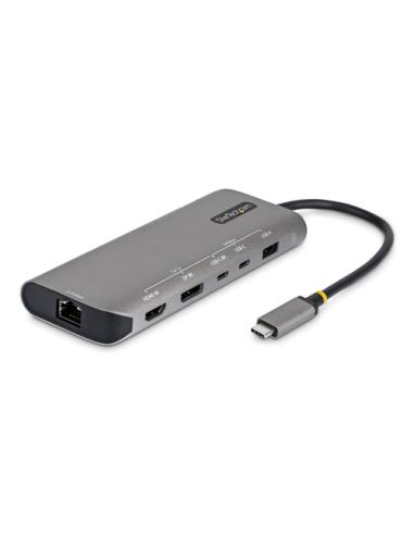 StarTech.com Adaptador Multipuertos USB4 para 2 Pantallas - Sin Controladores para macOS y Windows - PD de Carga de 140W - 4K 14