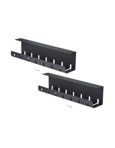 StarTech.com Paquete de 2 - Bandeja de Gestión de Cables para Debajo del Escritorio - Longitud de 53cm por Bandeja - Administrad