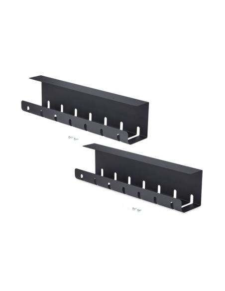 StarTech.com Paquete de 2 - Bandeja de Gestión de Cables para Debajo del Escritorio - Longitud de 53cm por Bandeja - Administrad