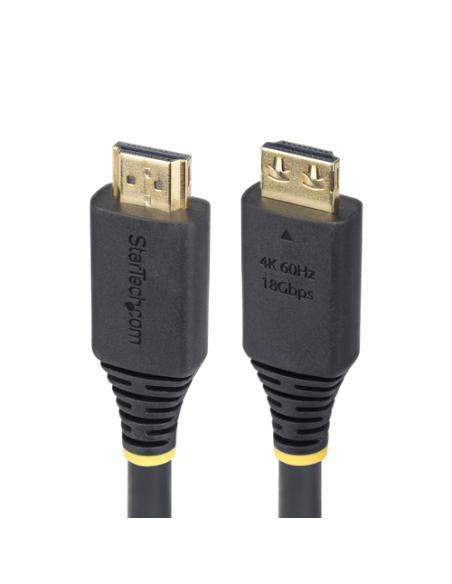StarTech.com Cable HDMI de Alta Velocidad de 4,5m con Conectores con Agarre - 4K 60Hz/1440p 144Hz - HDR10/HDCP 2.2/ARC - 18Gbps 
