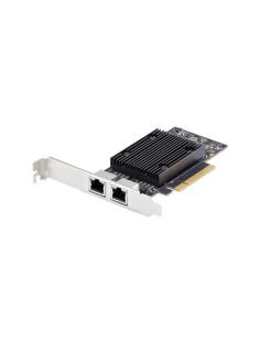StarTech.com Tarjeta de Red Ethernet PCIe de 2 Puertos RJ45 de 10Gb - Adaptador de Red Ethernet de RJ45 Doble 10GBase-T - Tarjet