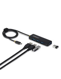 StarTech.com Hub USB-C de 4 Puertos A - 5 Gbps - Ladrón USB Alimentado por el Bus - Concentrador Tipo C a 4 Puertos A - Plástico