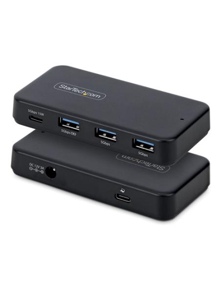 StarTech.com Hub USB-C y Tipo A de 4 Puertos - Ladrón USB de 5Gbps - Autoalimentado - Con Cable Host Tipo C y USB-A - 1x USB-C y