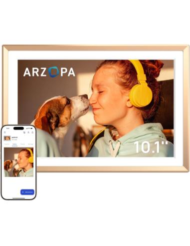 MARCO DIGITAL ARZOPA D10 DORADO CHAMPANGNE / 10.1" / PANTALLA IPS TACTIL / HD / WIFI / MEMORIA INTERNA 32GB / COMPARTICION DE FO