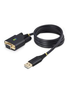 StarTech.com Cable Adaptador USB a Serie de Módem Nulo de 1m - Retención COM - Tornillos Intercambiables DB9 - USB a RS232 - Ser