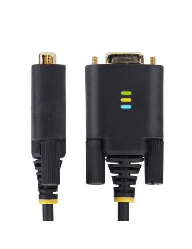 StarTech.com Cable Adaptador USB a Serie de Módem Nulo de 1m - Retención COM - Tornillos Intercambiables DB9 - USB a RS232 - Ser