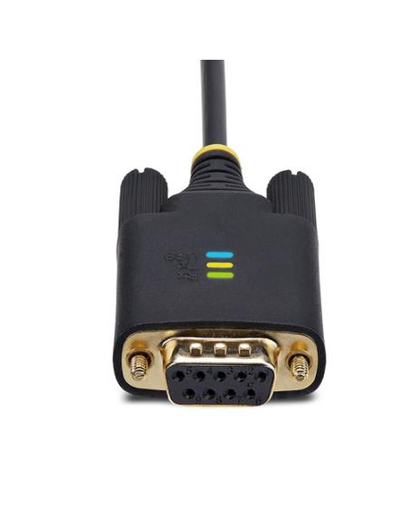 StarTech.com Cable Adaptador USB a Serie de Módem Nulo de 1m - Retención COM - Tornillos Intercambiables DB9 - USB a RS232 - Ser