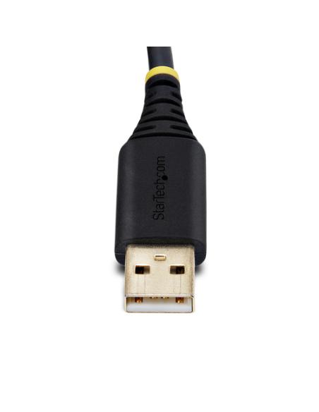 StarTech.com Cable Adaptador USB a Serie de Módem Nulo de 1m - Retención COM - Tornillos Intercambiables DB9 - USB a RS232 - Ser