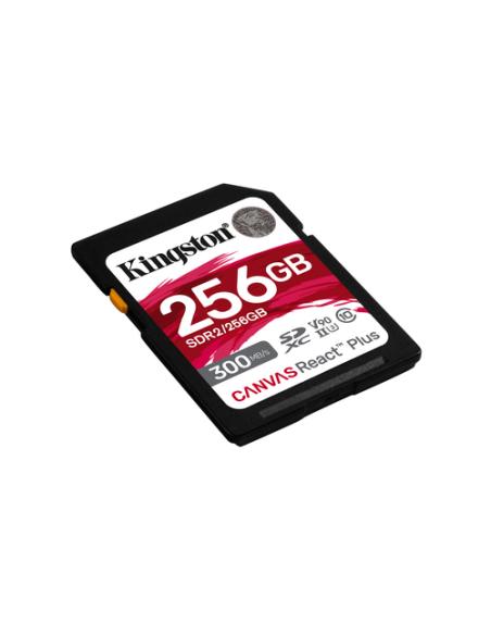 Kingston Technology 256GB Canvas React Plus SDXC UHS-II 300R/260W U3 V90 for Full HD/4K/8K