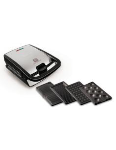 Tefal SW854D sandwichera 700 W Negro, Acero inoxidable
