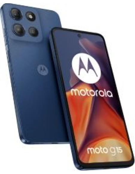 smartphone moto g15 capacidad 512gb ram 8gb procesador media tek helio g81 extreme 4g pantalla 6.72' fhd+ 2400x1080 60hz camara 