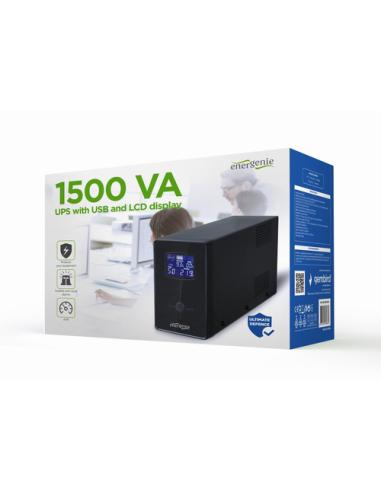 Gembird EG-UPS-034 sistema de alimentación ininterrumpida (UPS) Línea interactiva 1,5 kVA 900 W 3 salidas AC