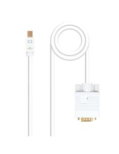 Nanocable Cable conversor Mini DP a VGA, Mini DP/M - VGA/M, Blanco, 5.0 M