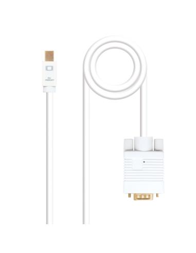 Nanocable Cable conversor Mini DP a VGA, Mini DP/M - VGA/M, Blanco, 5.0 M