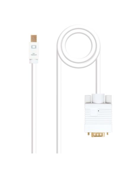Nanocable Cable conversor Mini DP a VGA, Mini DP/M - VGA/M, Blanco, 5.0 M