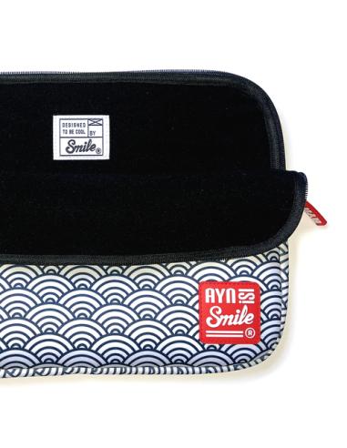 Smile Laptop sleeve Kimono 1¡"13-14" Seigaiha