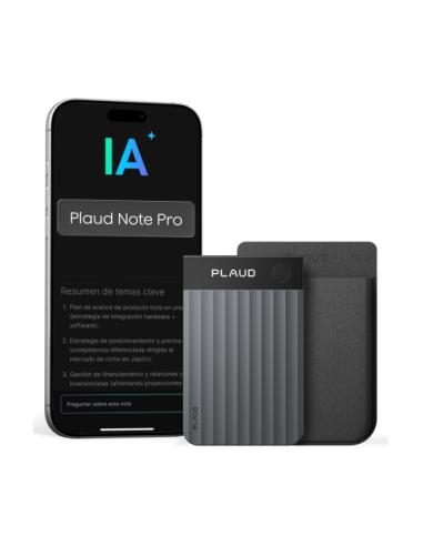 Plaud Note Pro Grabadora de Voz AI con Funda Transcripción IA Resúmenes Multidimensionales Grabación Dual Inteligente hasta 50 H