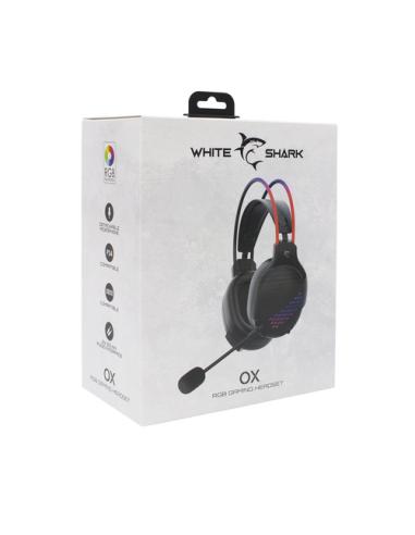 White Shark OX auricular y casco Auriculares Alámbrico Juego Negro