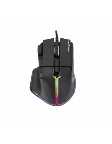 White Shark MARROK Black ratón Oficina mano derecha USB tipo A Óptico 12000 DPI