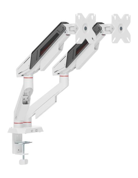 White Shark KHUFU-II soporte para monitor 88,9 cm (35") Escritorio Blanco