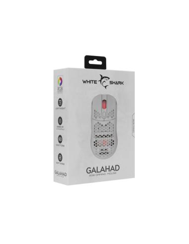 White Shark GALAHAD White ratón Juego Ambidextro USB tipo A Óptico 7200 DPI