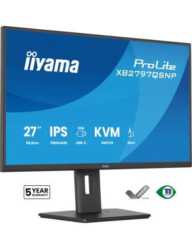 iiyama ProLite XB2797QSNP-B1 pantalla para PC 68,6 cm (27") 2560 x 1440 Pixeles Quad HD LCD Negro