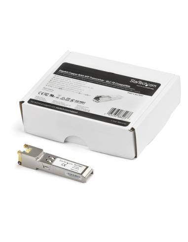 StarTech.com Módulo Transceptor SFP Compatible con Cisco GLC-TE - Cobre - 1000BASE-T - SFP a RJ45 Cat6 / Cat5e, 100m, Temperatur