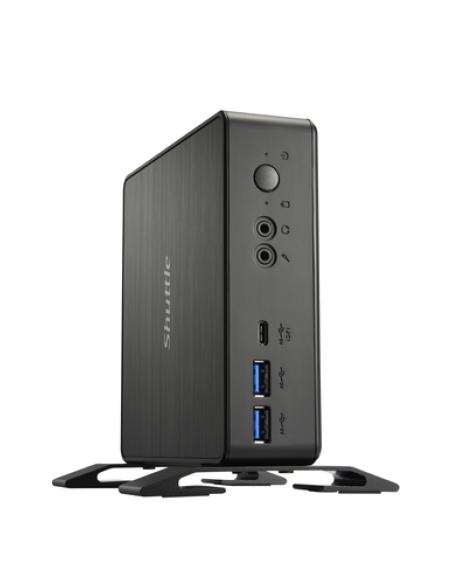 Shuttle NC40U PC/estación de trabajo barebone 0.84L sized PC Negro 7305 Intel® SoC 1,1 GHz
