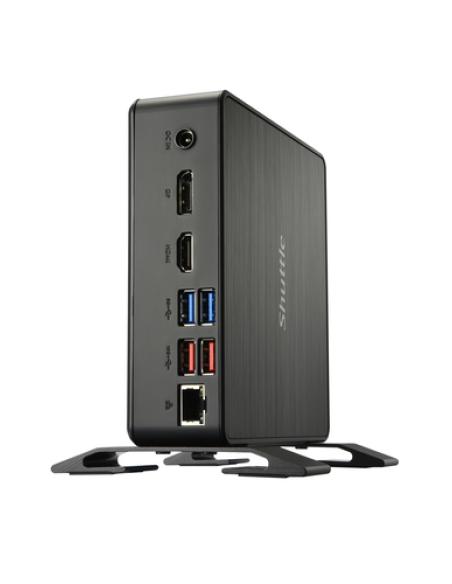 Shuttle NC40U PC/estación de trabajo barebone 0.84L sized PC Negro 7305 Intel® SoC 1,1 GHz