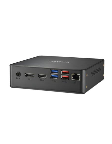 Shuttle NC40U PC/estación de trabajo barebone 0.84L sized PC Negro 7305 Intel® SoC 1,1 GHz