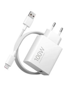 CARGADOR RED XIAOMI GaN UNIVERSAL DE PARED 100W + CABLE / USB-A / BLANCO / CARGA RAPIDA / IDENTIFICACION INTELIGENTE DE DISPOSIT