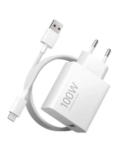 CARGADOR RED XIAOMI GaN UNIVERSAL DE PARED 100W + CABLE / USB-A / BLANCO / CARGA RAPIDA / IDENTIFICACION INTELIGENTE DE DISPOSIT