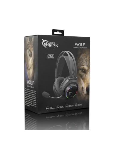 White Shark WOLF auricular y casco Auriculares Alámbrico Juego Negro