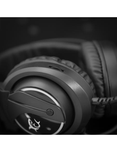 White Shark WOLF auricular y casco Auriculares Alámbrico Juego Negro