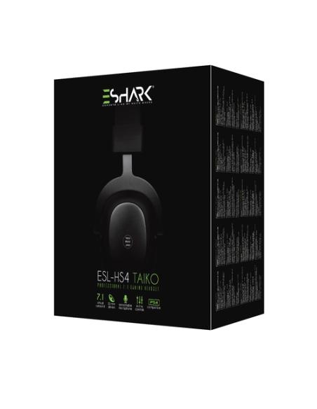 White Shark ΞSHARK Taiko Auriculares Alámbrico Diadema Juego USB tipo A Negro, Plata