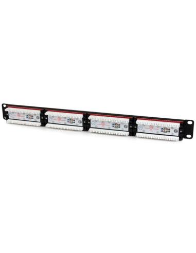 StarTech.com Panel de Parcheo 1U Cat6 110 con 24 Puertos para Montaje en Rack